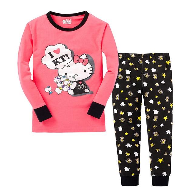 100 Cotton Full Sleeve Hero Cartoon Sleepwear Baby Nightwear Children Pajamas Sets Pijamas Unicornio Boys Clothes Girls PJS