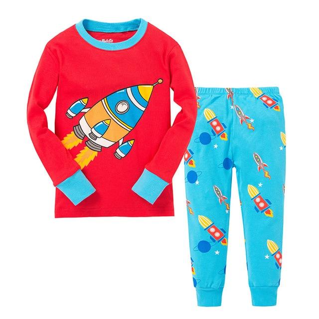 100 Cotton Full Sleeve Hero Cartoon Sleepwear Baby Nightwear Children Pajamas Sets Pijamas Unicornio Boys Clothes Girls PJS