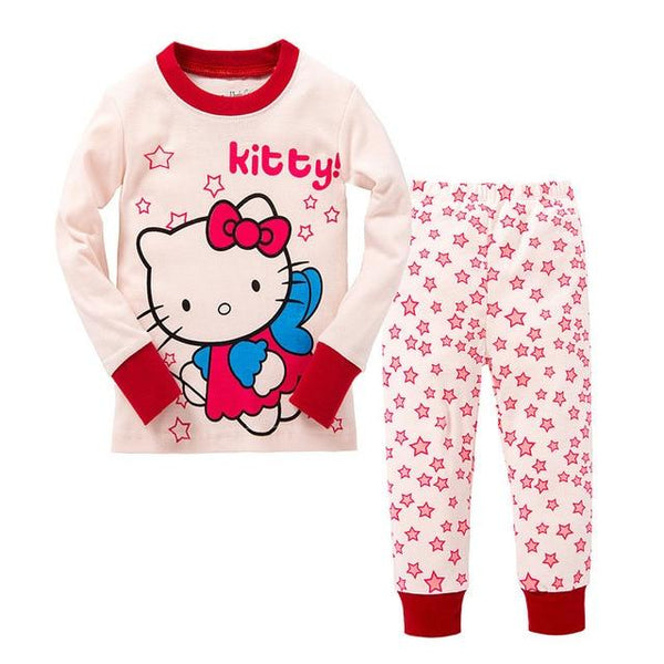 100 Cotton Full Sleeve Hero Cartoon Sleepwear Baby Nightwear Children Pajamas Sets Pijamas Unicornio Boys Clothes Girls PJS