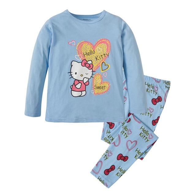100 Cotton Full Sleeve Hero Cartoon Sleepwear Baby Nightwear Children Pajamas Sets Pijamas Unicornio Boys Clothes Girls PJS