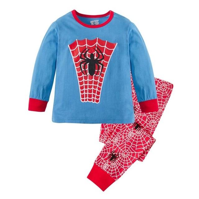 100 Cotton Full Sleeve Hero Cartoon Sleepwear Baby Nightwear Children Pajamas Sets Pijamas Unicornio Boys Clothes Girls PJS