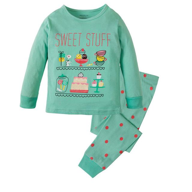 100 Cotton Full Sleeve Hero Cartoon Sleepwear Baby Nightwear Children Pajamas Sets Pijamas Unicornio Boys Clothes Girls PJS