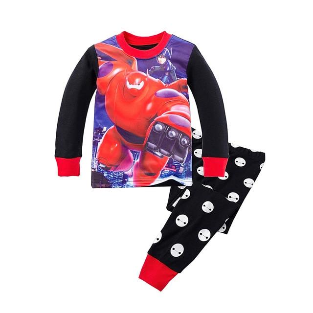 100 Cotton Full Sleeve Hero Cartoon Sleepwear Baby Nightwear Children Pajamas Sets Pijamas Unicornio Boys Clothes Girls PJS