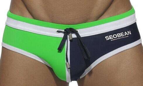 Sexy Men Swimwear Gay Man Patchwork Bikini Swimsuit Mens Swim Shorts Low Rise Swimming Briefs Swim Wear Board Shorts