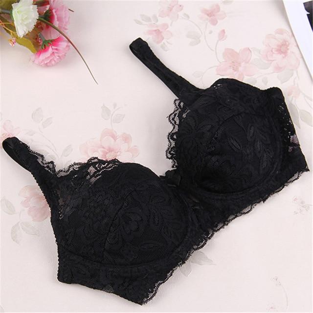 Fashion Women Sexy Underwear  Bra Push Up Padded Lace Sheer Bra 32-40 B 7 Colors t6