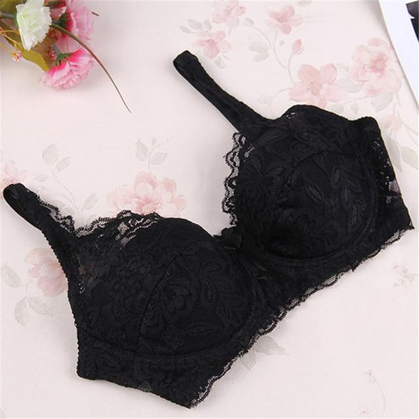 Fashion Women Sexy Underwear  Bra Push Up Padded Lace Sheer Bra 32-40 B 7 Colors t6