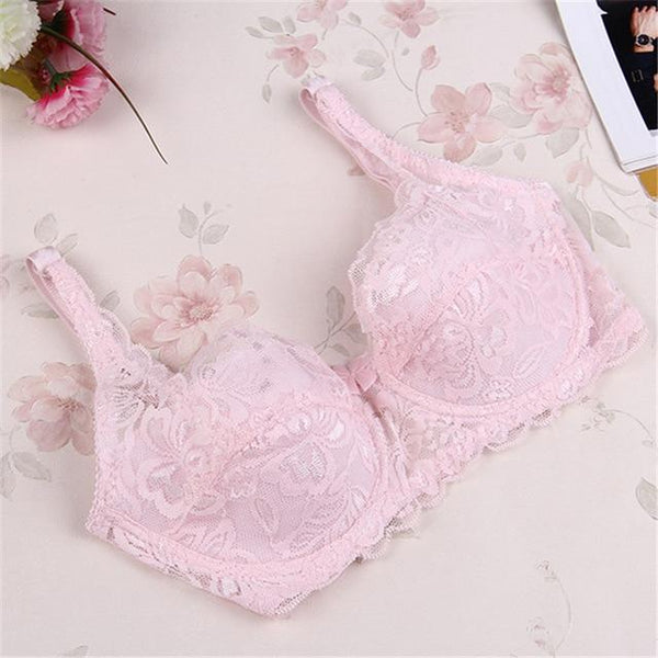 Fashion Women Sexy Underwear  Bra Push Up Padded Lace Sheer Bra 32-40 B 7 Colors t6