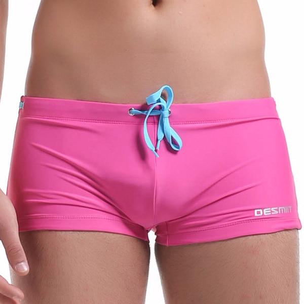 Hot Swimwear Men Breathable Men's Swimsuits Swim Trunks Boxer Briefs Sunga Swim Suits Maillot De Bain Beach Shorts Desmiit Brand