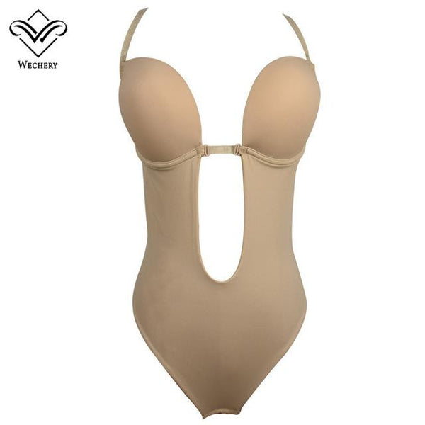 Bralette Push up Bras for Women Sexy Backless Bra Plunge Bras Thong Invisible Bra for Dress Clear Strap Brassiere