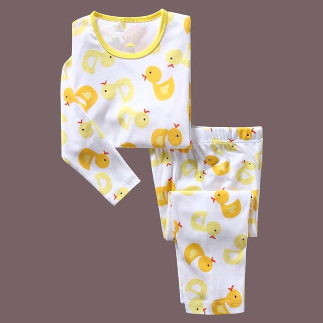 Dino Boys Sleepwear Suits 100% Cotton Long Children Clothes Sets Motor T-Shirts Pants 2-Pieces Sets Kid Pyjamas 2 3 4 5 6 7 Year