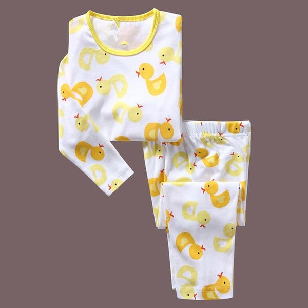 Dino Boys Sleepwear Suits 100% Cotton Long Children Clothes Sets Motor T-Shirts Pants 2-Pieces Sets Kid Pyjamas 2 3 4 5 6 7 Year