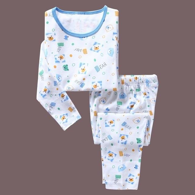 Dino Boys Sleepwear Suits 100% Cotton Long Children Clothes Sets Motor T-Shirts Pants 2-Pieces Sets Kid Pyjamas 2 3 4 5 6 7 Year
