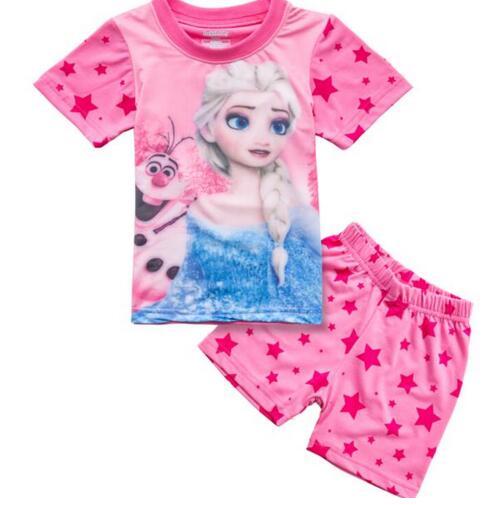 New Arrival summer Baby Sleep wears short sleeve Boys Superman Pajamas Children Pyjamas Girls Cartoon Pijamas Kids Clothing set