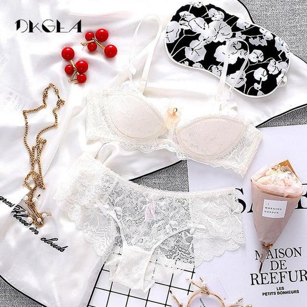 Fashion Sexy Bra Sets Plus Size C D Cup Thin Cotton Underwear Women Set Lace Comfortable Brassiere Gray Bras Embroidery Lingerie
