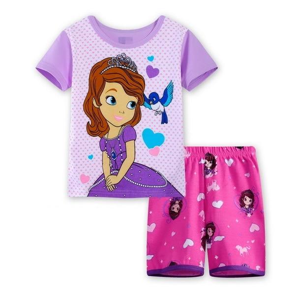 Hot Summer Kids Pajamas Baby Boys Gilrs Clothing 2017 top quality Costume Short Sleeve Pijamas children Sleepwear Sets