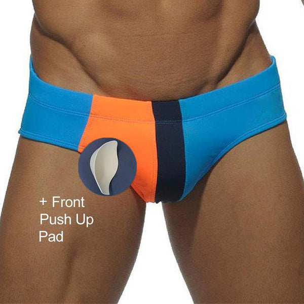 FREE Gift Push Up Pad New Swimwear Men Sexy Mens Swim Briefs Low Waist Swimming Trunks Swimsuit Gay Mens Swimwear Swim Shorts