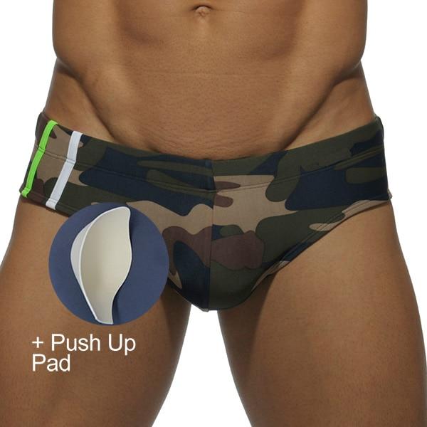 FREE Gift Push Up Pad New Swimwear Men Sexy Mens Swim Briefs Low Waist Swimming Trunks Swimsuit Gay Mens Swimwear Swim Shorts