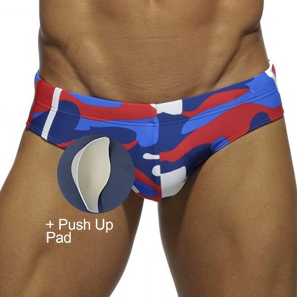 FREE Gift Push Up Pad New Swimwear Men Sexy Mens Swim Briefs Low Waist Swimming Trunks Swimsuit Gay Mens Swimwear Swim Shorts