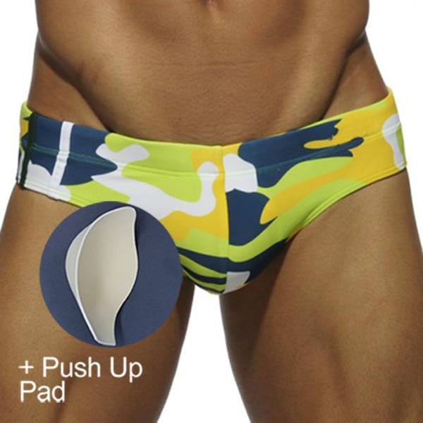 FREE Gift Push Up Pad New Swimwear Men Sexy Mens Swim Briefs Low Waist Swimming Trunks Swimsuit Gay Mens Swimwear Swim Shorts
