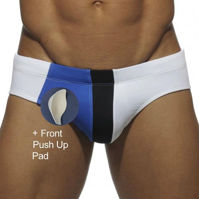 FREE Gift Push Up Pad New Swimwear Men Sexy Mens Swim Briefs Low Waist Swimming Trunks Swimsuit Gay Mens Swimwear Swim Shorts