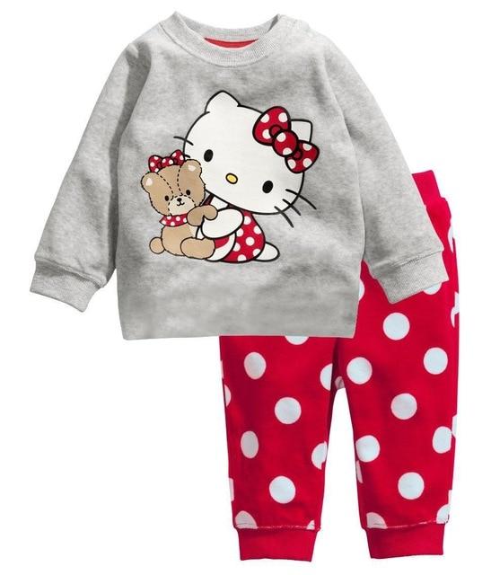 New Children Pajamas Set Kids Baby Girl Boys Cartoon Casual Pijamas Kids long sleeve Pyjamas Sleepwear Nightgown