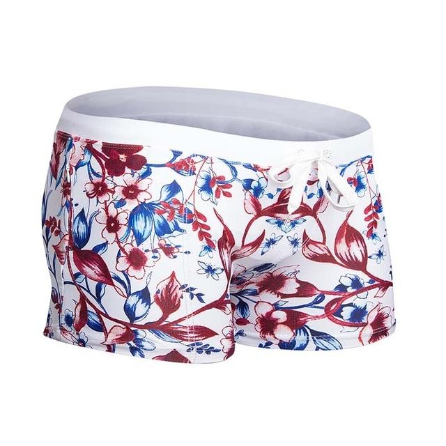 Double Pocket Swimwear Men 2016 Swimsuit Man Brand Gay wimsuits Printing Swimming Briefs Trunks Swim Shorts Beach Wear SungaKZ42