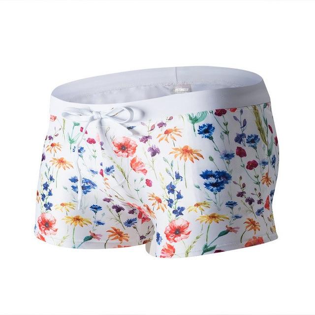 Double Pocket Swimwear Men 2016 Swimsuit Man Brand Gay wimsuits Printing Swimming Briefs Trunks Swim Shorts Beach Wear SungaKZ42