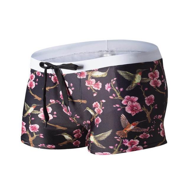 Double Pocket Swimwear Men 2016 Swimsuit Man Brand Gay wimsuits Printing Swimming Briefs Trunks Swim Shorts Beach Wear SungaKZ42