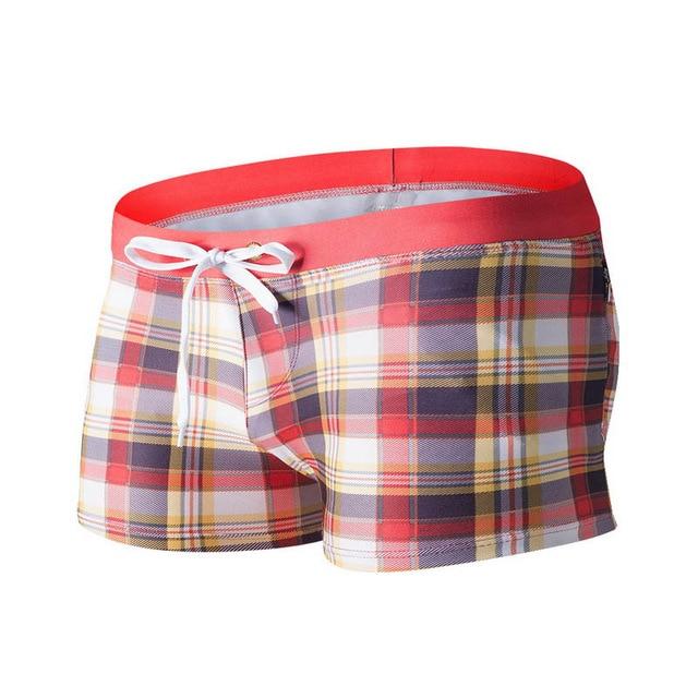 Double Pocket Swimwear Men 2016 Swimsuit Man Brand Gay wimsuits Printing Swimming Briefs Trunks Swim Shorts Beach Wear SungaKZ42