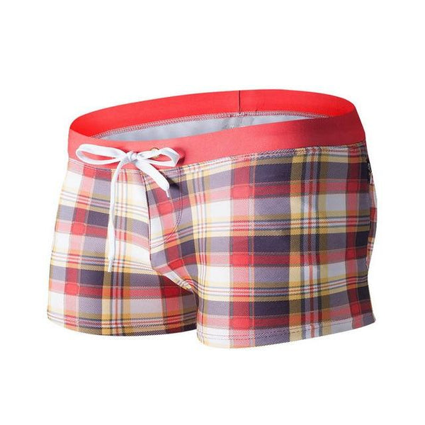 Double Pocket Swimwear Men 2016 Swimsuit Man Brand Gay wimsuits Printing Swimming Briefs Trunks Swim Shorts Beach Wear SungaKZ42