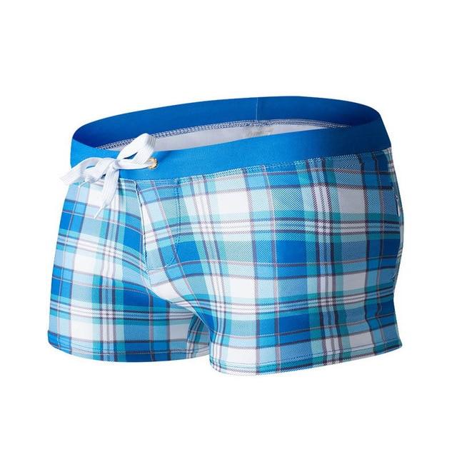 Double Pocket Swimwear Men 2016 Swimsuit Man Brand Gay wimsuits Printing Swimming Briefs Trunks Swim Shorts Beach Wear SungaKZ42