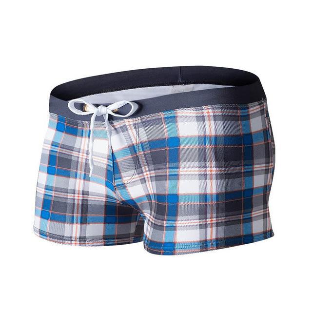 Double Pocket Swimwear Men 2016 Swimsuit Man Brand Gay wimsuits Printing Swimming Briefs Trunks Swim Shorts Beach Wear SungaKZ42