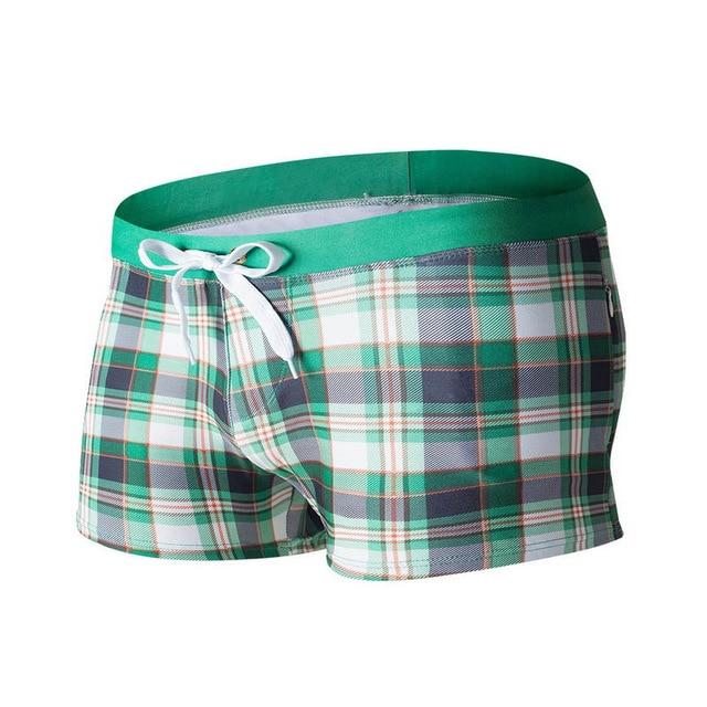 Double Pocket Swimwear Men 2016 Swimsuit Man Brand Gay wimsuits Printing Swimming Briefs Trunks Swim Shorts Beach Wear SungaKZ42