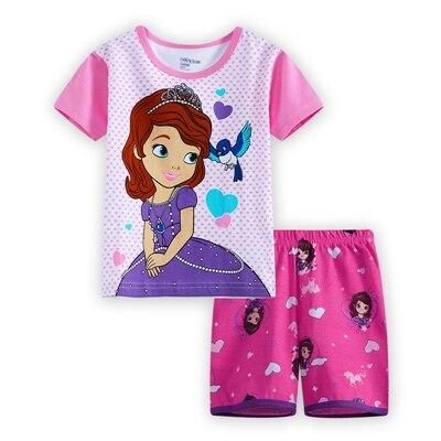 2017 Hot Summer Kids  Pajamas Baby Boys Gilrs Clothing Cartoon Costume Short Sleeve Pijamas children Sleepwear Pajamas Sets