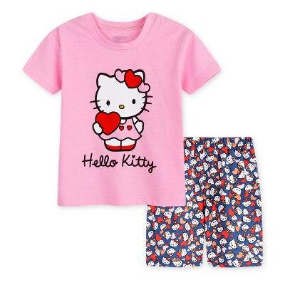 2017 Hot Summer Kids  Pajamas Baby Boys Gilrs Clothing Cartoon Costume Short Sleeve Pijamas children Sleepwear Pajamas Sets