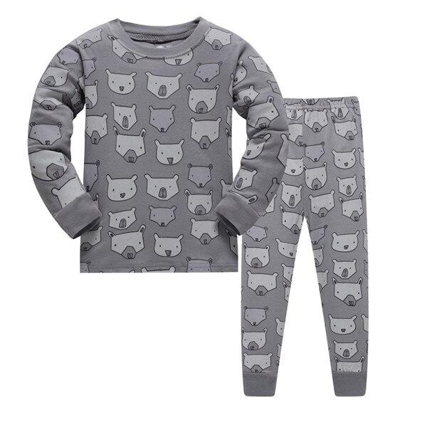 Brand kids Pajamas Sets Cartoon animal pattern nightgown Children cotton Pyjamas girls boys lovely soft sleepwear clothes set