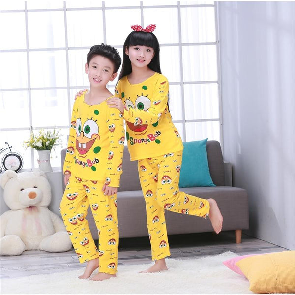 Children Pajamas New Sale 2017 Autumn&Winter Baby Sleepwears Suits Lovely Girls Pyjamas boys Cartoon Pijamas Kids Clothing set