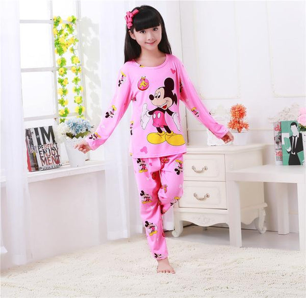 Children Pajamas New Sale 2017 Autumn&Winter Baby Sleepwears Suits Lovely Girls Pyjamas boys Cartoon Pijamas Kids Clothing set