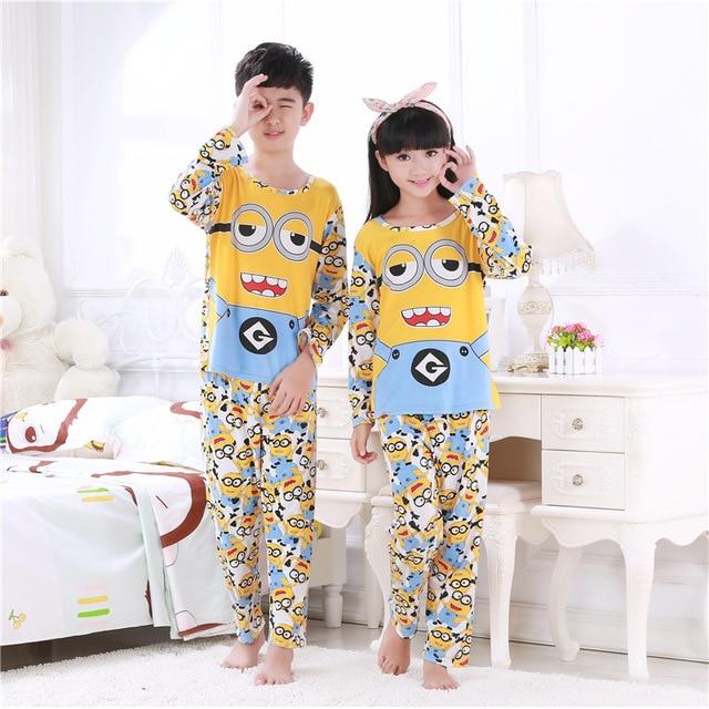 Children Pajamas New Sale 2017 Autumn&Winter Baby Sleepwears Suits Lovely Girls Pyjamas boys Cartoon Pijamas Kids Clothing set