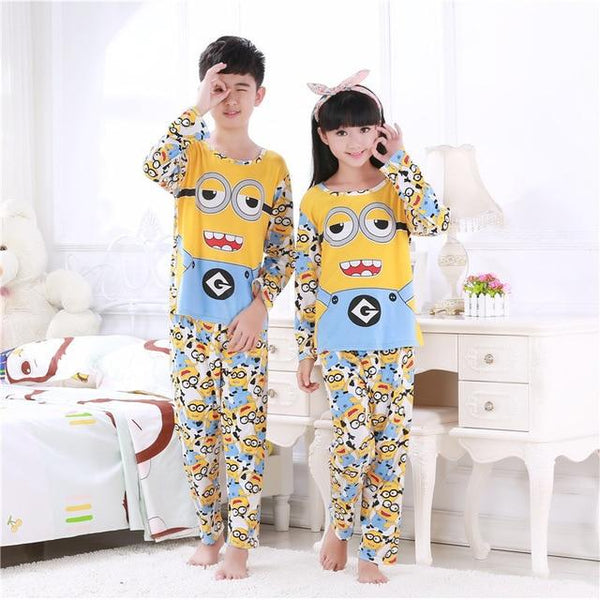 Children Pajamas New Sale 2017 Autumn&Winter Baby Sleepwears Suits Lovely Girls Pyjamas boys Cartoon Pijamas Kids Clothing set