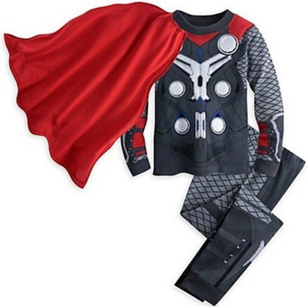 2016 The Avengers, Iron Man Children Pajamas Captain America Sleepwear Boys Super Cool Spring Autumn Long Sleeve Pyjamas DS16