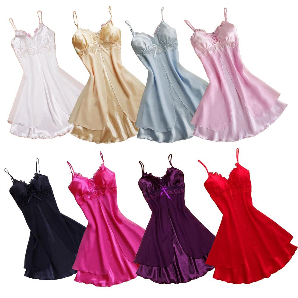 Fashion Sexy Women Nightgown Casual Ladies Sleepwear Nightdress Sleeveless V-neck Mini Nightie Braces Nightdress FS99