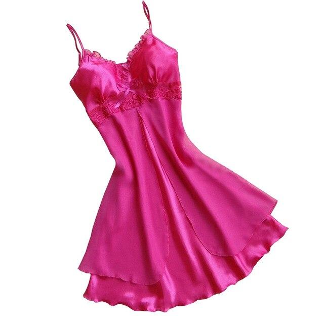 Fashion Sexy Women Nightgown Casual Ladies Sleepwear Nightdress Sleeveless V-neck Mini Nightie Braces Nightdress FS99