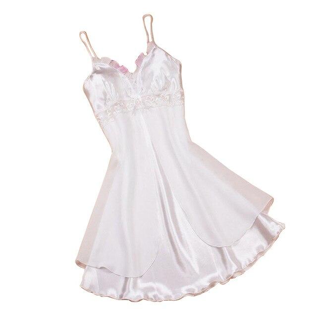 Fashion Sexy Women Nightgown Casual Ladies Sleepwear Nightdress Sleeveless V-neck Mini Nightie Braces Nightdress FS99
