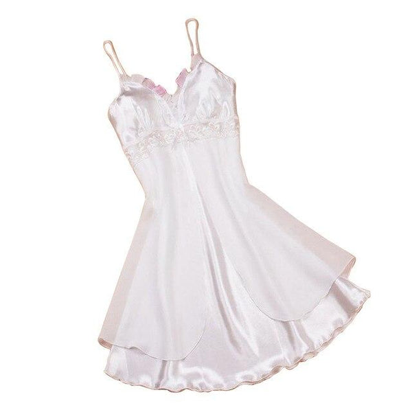 Fashion Sexy Women Nightgown Casual Ladies Sleepwear Nightdress Sleeveless V-neck Mini Nightie Braces Nightdress FS99