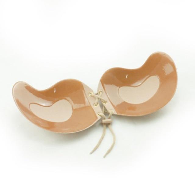 Sexy Women Strapless Push Up Bra Silicone Mango Shape Self-Adhesive Front Bust Sexy breathable invisible bra