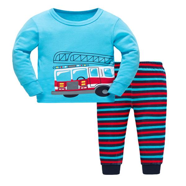 Brand kids Pajamas Sets Cartoon animal pattern nightgown Children cotton Pyjamas girls boys lovely soft sleepwear clothes set