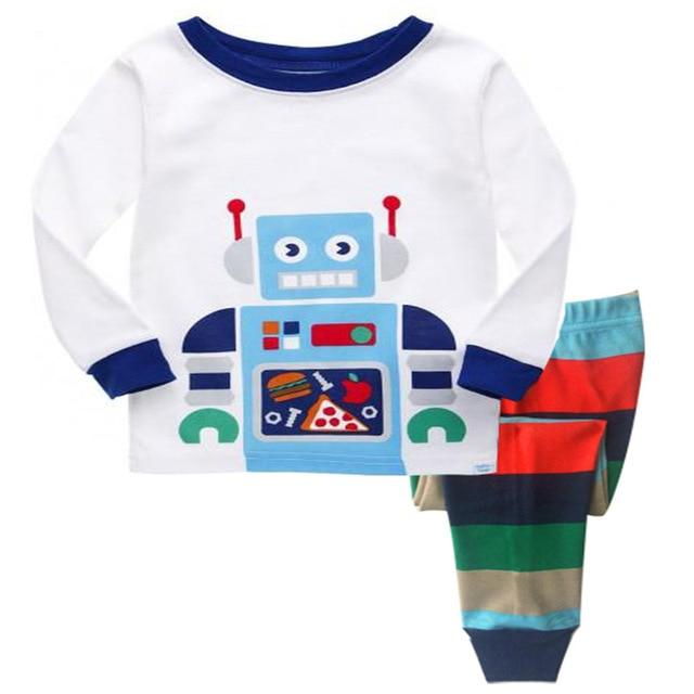 Brand kids Pajamas Sets Cartoon animal pattern nightgown Children cotton Pyjamas girls boys lovely soft sleepwear clothes set