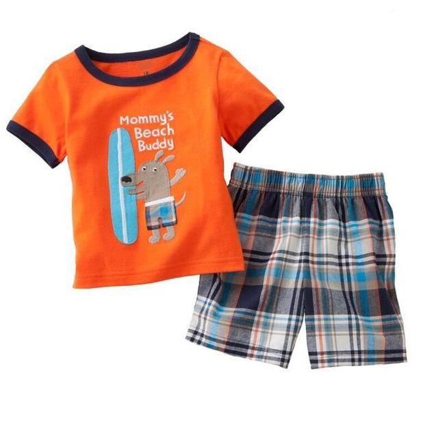 EOICIOI T shirt pants Set Baby Boy Girl Cartoon Pikachu Cat superman clothing set pajamas for kids Children's pajamas summer 2-7