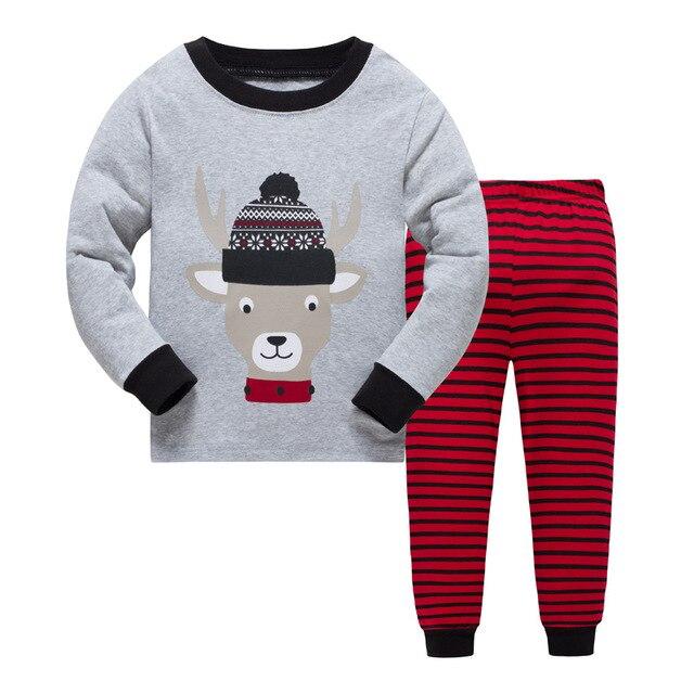 Boys Pajamas Set Cartoon kids Sleepwear Girls cute Home pajamas Children Pajamas Set Bear pattern Girls cotton pyjamas size 2-7Y